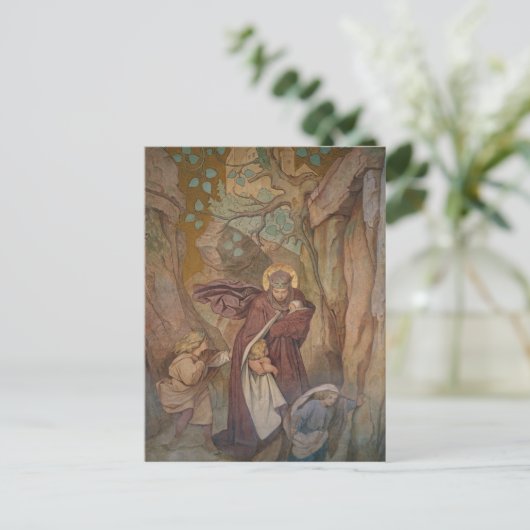 Abreise von der Wartburg Postkarte (Stehend Vorderseite)