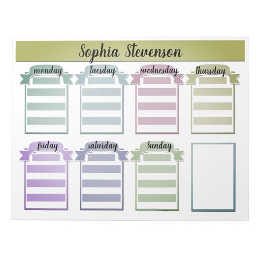 Abreißen des Kalenders, kreieren Sie sich selbst, Notizblock (Vorderseite)