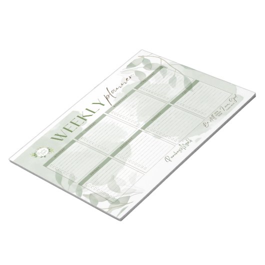 Abreißen des Notepad Weekly Planers Notizblock (angewinkelt)