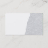 Abreißen - leicht graues, grünes Papiergewebe Visitenkarte (Rückseite)