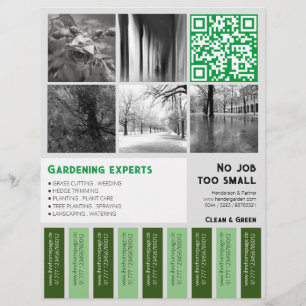 Abreißflyer quadratische Bilder Gartenarbeit Flyer