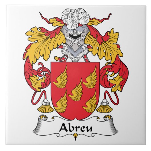 Abreu-Familienwappen Fliese (Vorderseite)