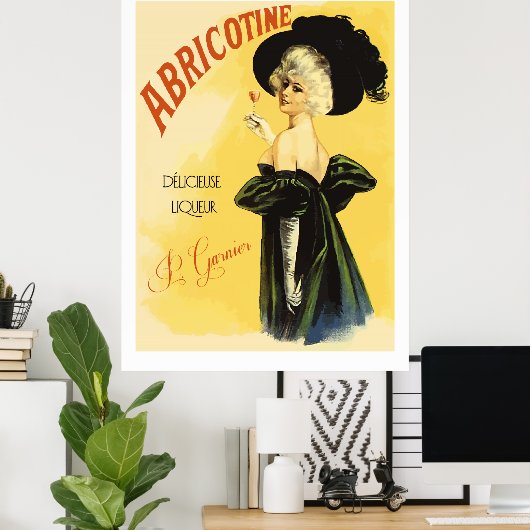 Abricotin (Vintage, wiederhergestellt-franz. Liquo Poster (Heimbüro)