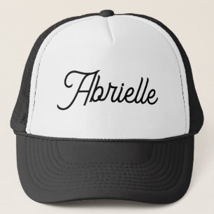 Abrielle Name Hat Mädchen Klassische Schwarz-Weiß- Truckerkappe