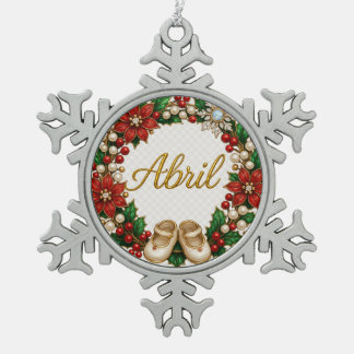 Abril Baby’s First Christmas Snowflake Ornament