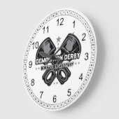 Abriss Derby Geboren, um Stress zu brechen Große Wanduhr (Winkel)