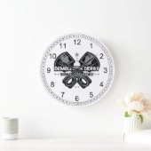 Abriss Derby Geboren, um Stress zu brechen Große Wanduhr (Zuhause)