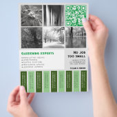 Abriss Flyer modern klar Gartenbau (Hand)