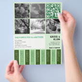 Abriss Flyer modern klar Gartenbau (Hand)