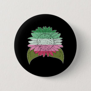 Abrosexual Sonnenblumen Geschenk LGBT Abrosexual Button