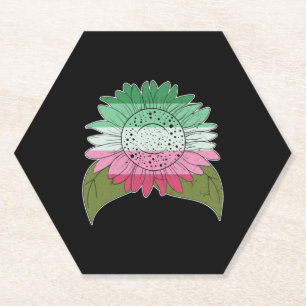Abrosexual Sonnenblumen Geschenk LGBT Abrosexual Untersetzer