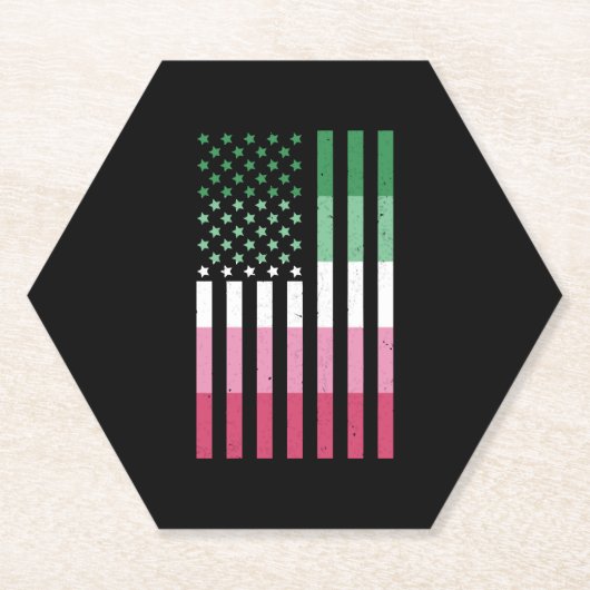 Abrosexual USA Flag LGBT Geschenk Abrosexual Untersetzer (Vorderseite)