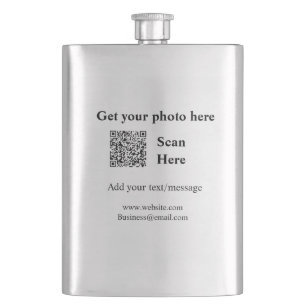 Abrufen Ihres Foto-Scan QR Website E-E-Mail-Adress Flachmann