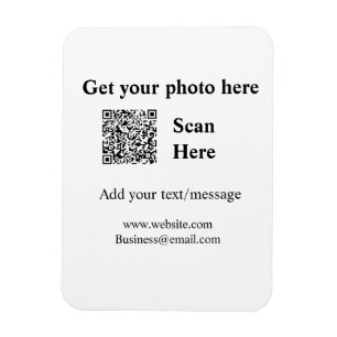 Abrufen Ihres Foto-Scan QR Website E-E-Mail-Adress Magnet