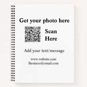 Abrufen Ihres Foto-Scan QR Website E-E-Mail-Adress Notizblock