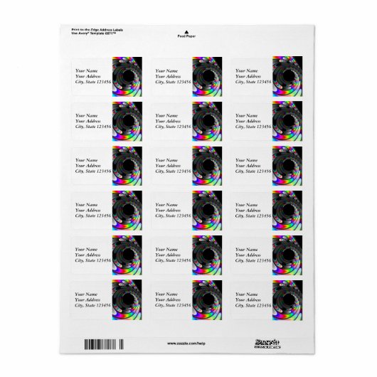 Abrutschen Adressaufkleber (Vorne)