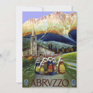 Abruzzen Italien Vintage Reiseposter Kunst mit Fra