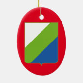 Abruzzen, Italien - Wappen Keramik Ornament (Hinten)