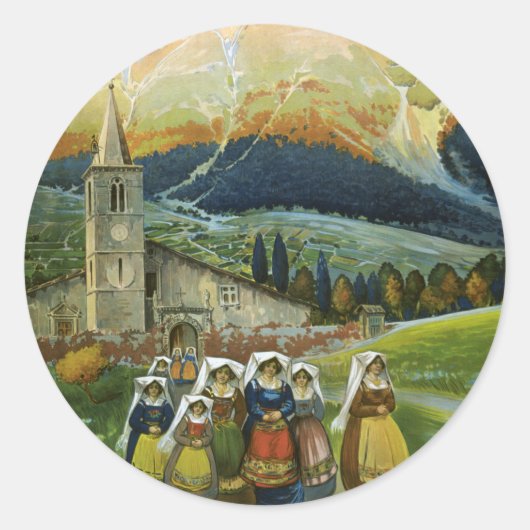 Abruzzen Runder Aufkleber (Vorderseite)