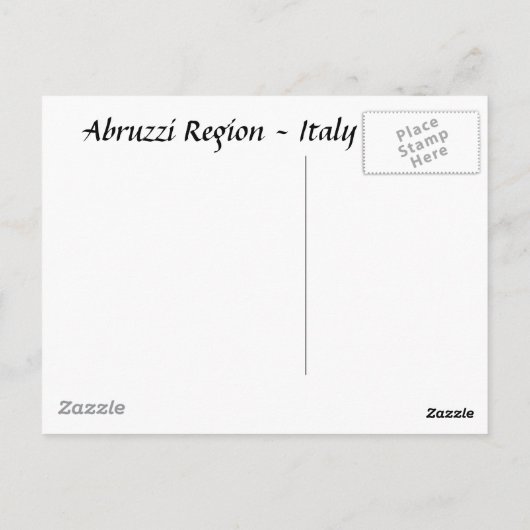 Abruzzi Postcard Postkarte (Rückseite)