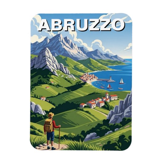 Abruzzo Italien Reise Magnet (Vertikal)