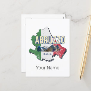 Abruzzo Italien Retro Region Karte Vintages Souven
