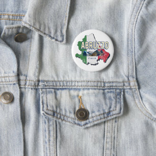 Abruzzo Italien Retro Region Karte Vintages Souven Button