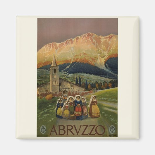 Abruzzo Italien Vintage Poster Magnet (Vorne)