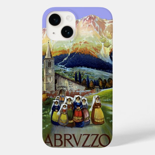 Abruzzo Italien Vintage Reiseplaner mit Wirkung fü Case-Mate iPhone Hülle (Rückseite)