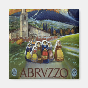 Abruzzo Italien Vintage Reiseplaner mit Wirkung fü Magnet