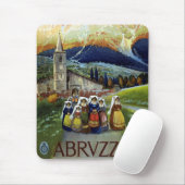 Abruzzo Italien Vintage Reiseplaner mit Wirkung fü Mousepad (Mit Mouse)