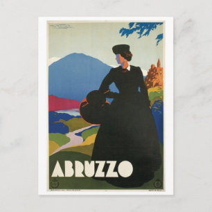 Abruzzo, Italy vintage travel poster Postkarte