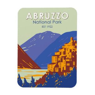 Abruzzo Nationalpark Italien Reisen Vintag Magnet