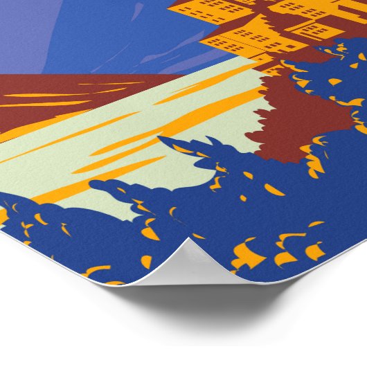 Abruzzo Nationalpark Italien Reisen Vintag Poster (Ecke)