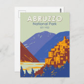 Abruzzo Nationalpark Italien Reisen Vintag Postkarte (Vorne/Hinten)