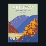 Abruzzo Nationalpark Italien Reisen Vintag Postkarte<br><div class="desc">Die Vektorgrafiken Abruzzen,  Latium und Molise. Der größte Teil des Parks befindet sich in der Region Abruzzen,  mit kleineren Teilen in Latium und Molise</div>
