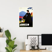 ABRUZZO ROM Art Deco Vintage Italienische Reise Poster (Heimbüro)