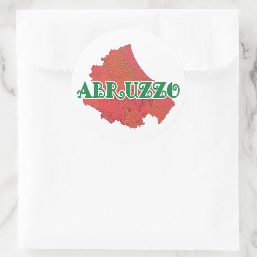 Abruzzo Runder Aufkleber (Tasche)