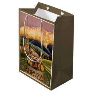 Abrvzzo Italien Vintage Reisetaschen Mittlere Geschenktüte
