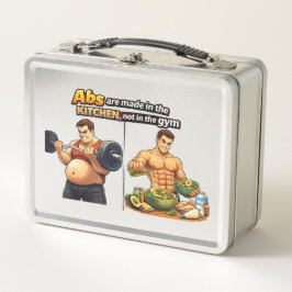 Abs Are Made in the Kitchen Food Container Metall Brotdose