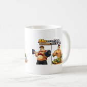 Abs Are Made in the Kitchen, Not in the Gym Mug Kaffeetasse (VorderseiteRechts)