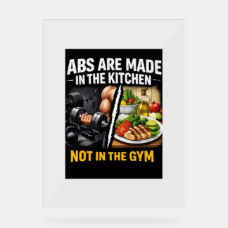 Abs Are Made in the Kitchen Wall Art Acrylschild