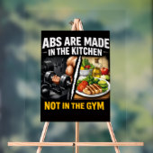 Abs Are Made in the Kitchen Wall Art Acrylschild (Neutral)