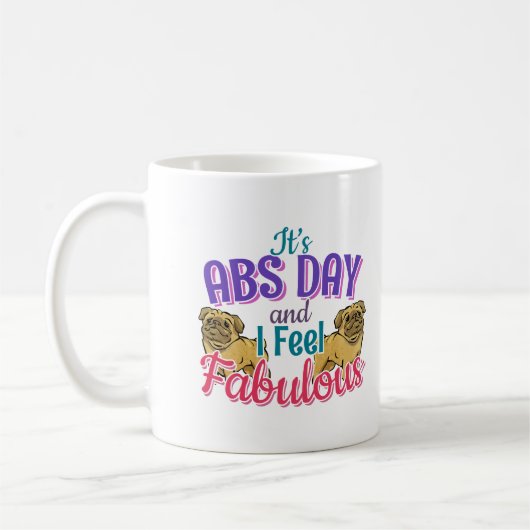 Abs Day Core Workout - Mops Dog Lover Kaffeetasse (Links)