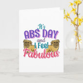 Abs Day Core Workout - Mops Dog Lover Karte (Gelbe Blume)