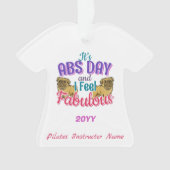 Abs Day Core Workout - Mops Dog Lover Ornament (Vorderseite)