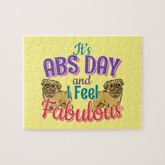 Abs Day Core Workout - Mops Dog Lover Puzzle (Horizontal)