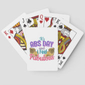 Abs Day Core Workout - Mops Dog Lover Spielkarten (Rückseite)