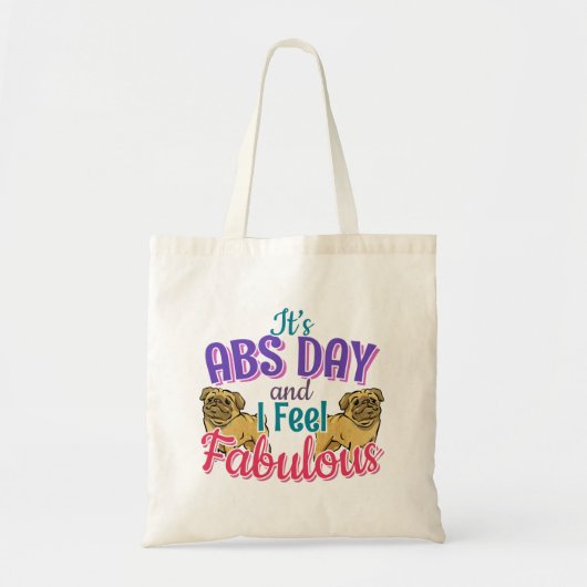 Abs Day Core Workout - Mops Dog Lover Tragetasche (Vorne)