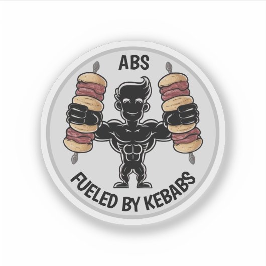 Abs. und Kebabs Aufkleber (Vorderseite)